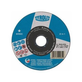 Disco de Corte Ao Basic 2em1 Tyrolit 41C A46Q-BFB (178x1,6x22,23)