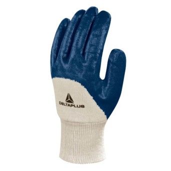 Luva de Nitrilo Delta Plus Dorso Arejado Azul