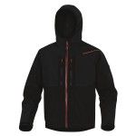 Casaco Softshell HORTEN2 LIGHT DeltaPlus (Preto/Vermelho.Tamanho S)