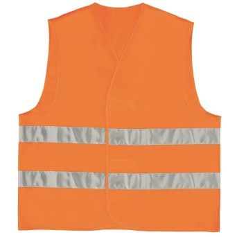 Colete de Sinalizao GILP2  DeltaPlus com Velcro (Laranja Fluorescente.Tamanho L)