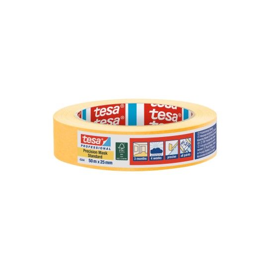 Fita Adesiva em Papel para Pintura 4344 Tesa 50mx25mm Laranja