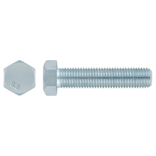 Parafuso Hexagonal Zincado DIN-933 Index Cx Janela (M6x30mm)