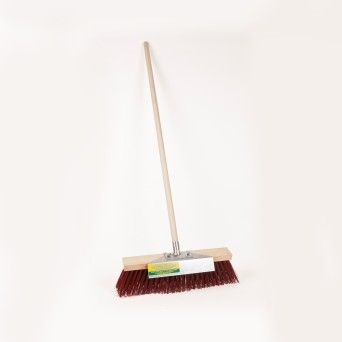 Vassoura de Obra com Pelo Rijo 50cm +  Raspador + Cabo Cepillos Marios
