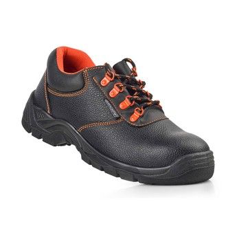 Sapato em Couro Preto com Biqueira de Proteo BlackLeather