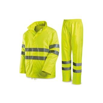Fato Impermevel em Polister de Alta Visibilidade Amarelo Fluorescente Marca  (Tamanho 2XL)