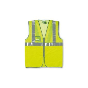 Colete de Alta Visibilidade com Fecho de Correr Amarelo Fluorescente Marca  (Tamanho L)