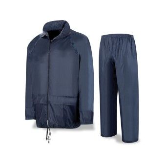 Fato Impermevel Tipo Engenheiro em Polister/PVC Azul Marinho Meteo  (Tamanho XL)