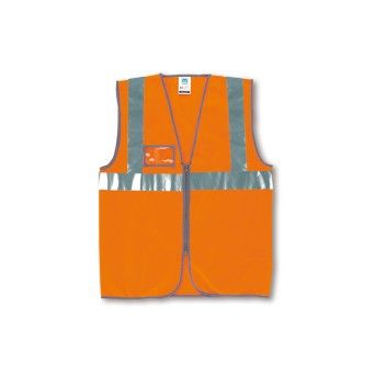 Colete de Alta Visibilidade com Fecho de Correr Laranja Fluorescente Marca  (Tamanho 2XL)