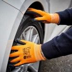 Luva de Nylon e Elastano Laranja e Preto Hefesto Mundo Guante (Tamanho L)