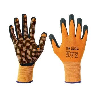 Luva de Nylon e Elastano Laranja e Preto Hefesto Mundo Guante (Tamanho L)