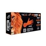 Luva de Nitrilo Laranja Lion Mundo Guante 50 Unidades (Tamanho L)