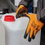 Luva de Nylon e Elastano Laranja e Preto Hefesto Mundo Guante (Tamanho L)