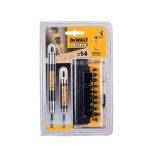 Conjunto de 14 Peas para Aparafusar Impact Torsion com 2 Guias Telescpias Magnticas Dewalt