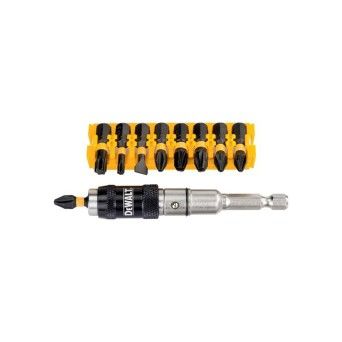 Conjunto de 10 Peas para Aparafusar Impact Torsion com Porta-Pontas Pivotante Dewalt