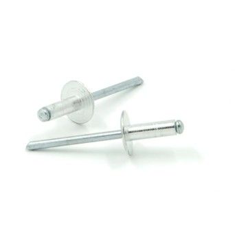 Rebite de Ao Galvanizado com Aba Larga em Alumnio Remaches Tudela 4.9x30x14mm (200 unidades)