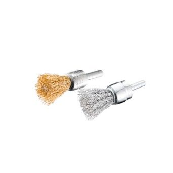 Escova Tipo Pincel PE20 Com Espigo 6 mm  em Ao Latonado 22 mm SIT