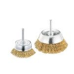 Escova Tipo Taça TE75 com Espigão 6 mm em Aço Latonado 75 mm SIT Escova Tipo Taça TE75 com Espigão 6 mm em Aço Latonado 75 mm SIT