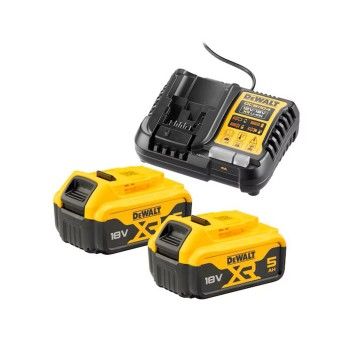 Kit 2 Baterias Carril XR 18V Li-Ion 5Ah e Carregador XR 12V-18V Dewalt DCB1104P2-QW