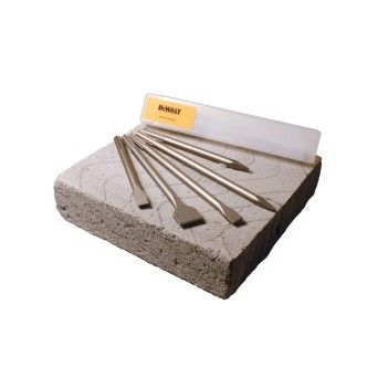 Conjunto de 5 Ponteiros e Cinzis SDS Max Dewalt 5 Peas