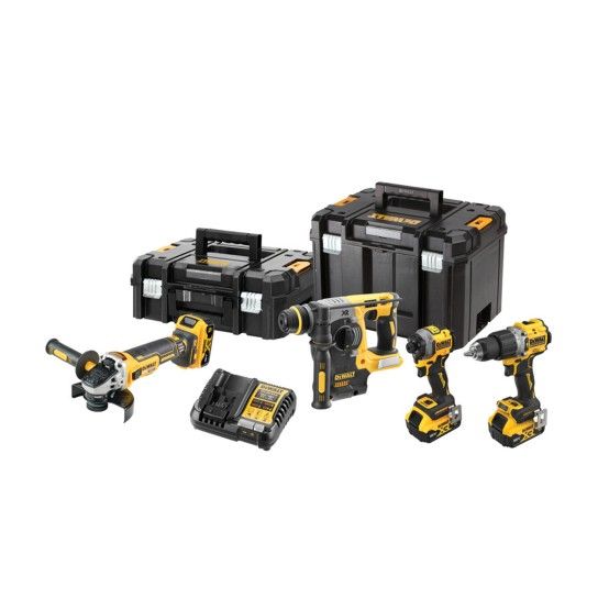 Kit XR 18V Berbequim Aparafusadora Rebarbadora Martelo 3 Baterias Dewalt DCK429P3T-QW