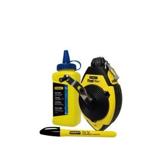 Kit Fatmax com Traador de Linhas 30m + Giz + Marcador Preto Stanley