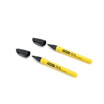 Marcador de Ponta Fina Stanley Preto Blister 2 Unidades
