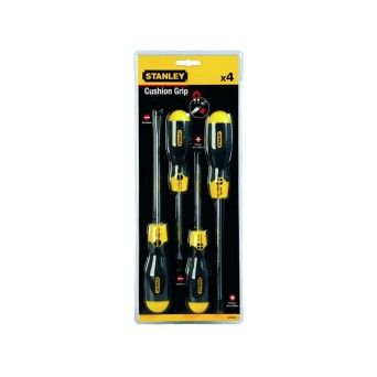 Conjunto de 4 Chaves Fendas Cushion Grip Stanley
