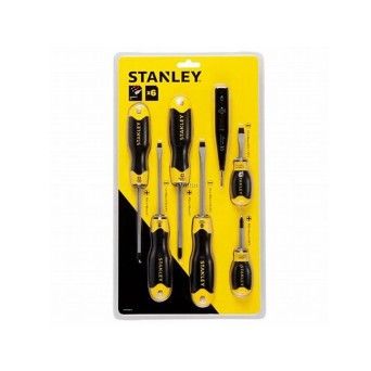 Conjunto de 6 Chaves Fendas e Testador de Tenso Stanley