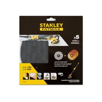 Lixas para Lixadoras Placas de Gesso Cartonado Stanley 225mm