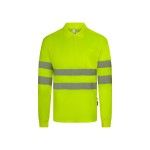 Polo Poli�ster Reciclado Manga Comprida Faixas Refletoras 305534 Velilla (Tamanho L.Amarelo Fluoresc