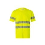 T-shirt Algodão Manga Curta Faixas Refletoras 305508 Velilla  (Tamanho L.Amarelo Fluorescente) T-shirt Algodão Manga Curta Faixas Refletoras 305508 Velilla  (Tamanho L.Amarelo Fluorescente)
