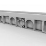 Canal Retangular Baixo Cinza Ifec (100x1000x35mm)