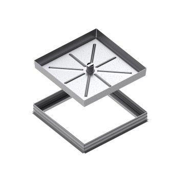 Tampa Drenagem Rebaixada Constante Galvanizada Ifec (400x400x25mm)