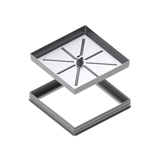 Tampa Drenagem Rebaixada Constante Galvanizada Ifec (400x400x25mm) Tampa Drenagem Rebaixada Constante Galvanizada Ifec (400x400x25mm)