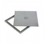 Tampa Drenagem Rasa Xadrez Galvanizada Ifec (400x400mm)