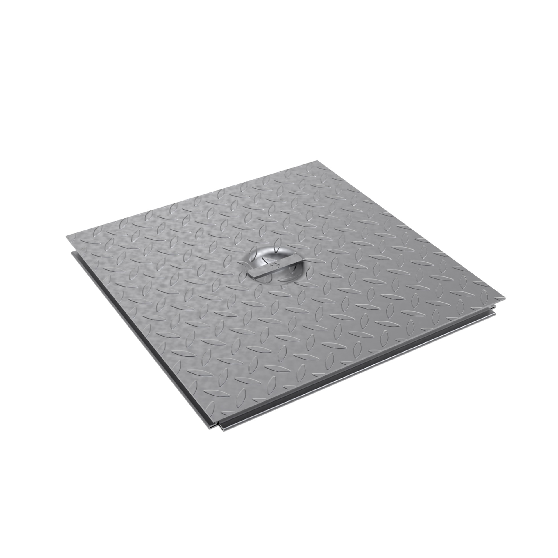 Tampa Drenagem Rasa Xadrez Galvanizada Ifec (400x400mm)