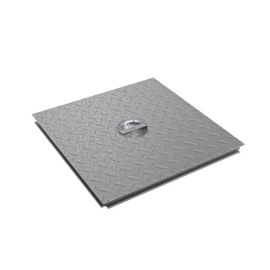 Tampa Drenagem Rasa Xadrez Galvanizada Ifec (400x400mm)