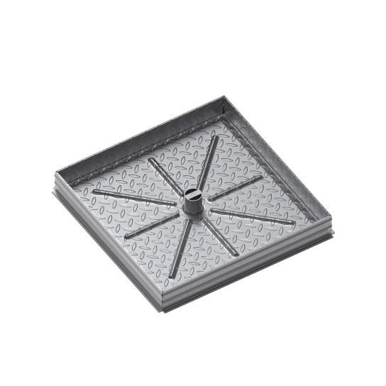 Tampa Drenagem Xadrez Galvanizada Ifec (500x500x25mm) Tampa Drenagem Xadrez Galvanizada Ifec (500x500x25mm)