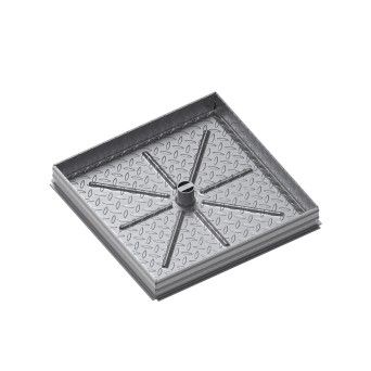 Tampa Drenagem Xadrez Galvanizada Ifec (500x500x25mm) Tampa Drenagem Xadrez Galvanizada Ifec (500x500x25mm)