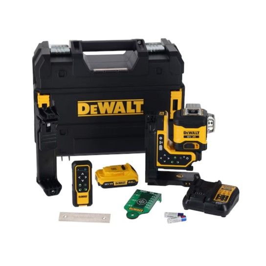 Nível Laser Verde 3x360 18V com Bateria DCLE34035D1-QW Nível Laser Verde 3x360 18V com Bateria DCLE34035D1-QW