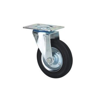 Rod�zio Girat�rio Borracha 80mm 105x80mm 80Kg Alex