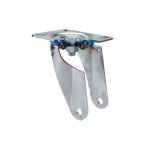 Rod�zio Girat�rio Borracha 80mm com Travao 105x80mm 80Kg Alex