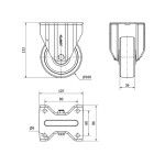 Rod�zio Fixo Poliamida 100mm 107x86mm 200Kg Alex