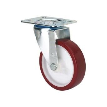 Rod�zio Girat�rio Poliuretano 100mm 105x80mm 130Kg Alex