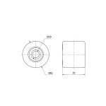 Roda para Porta Paletes Nylon 82x20x70mm 700Kg Alex Roda para Porta Paletes Nylon 82x20x70mm 700Kg Alex