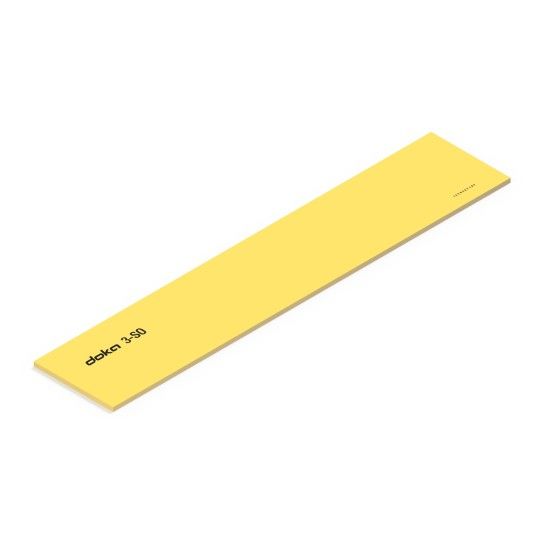 Painel Tricapa Madeira Confragem Amarelo 27mm 250x50cm Doka