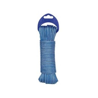 Corda Polipropileno c/ Alma Text 4mmx20Mts Azul/Branco Rombull