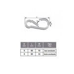 Mosquetão Aluminio 6mm Azul (2und) Rombull Mosquetão Aluminio 6mm Azul (2und) Rombull