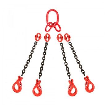 Linga Corrente G80 10mm 4 Ramais 3Mts c/ Gancho