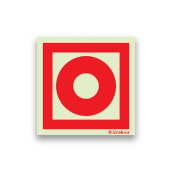 Placa Sinalux Bot�o Alarme 15x15cm